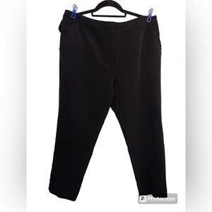 Zac & Rachel Petite Black Dressed Cropped Straight Pants